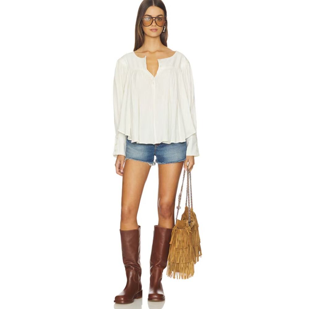 FREE PEOPLE Malibu Crinkle Top Medium NWT